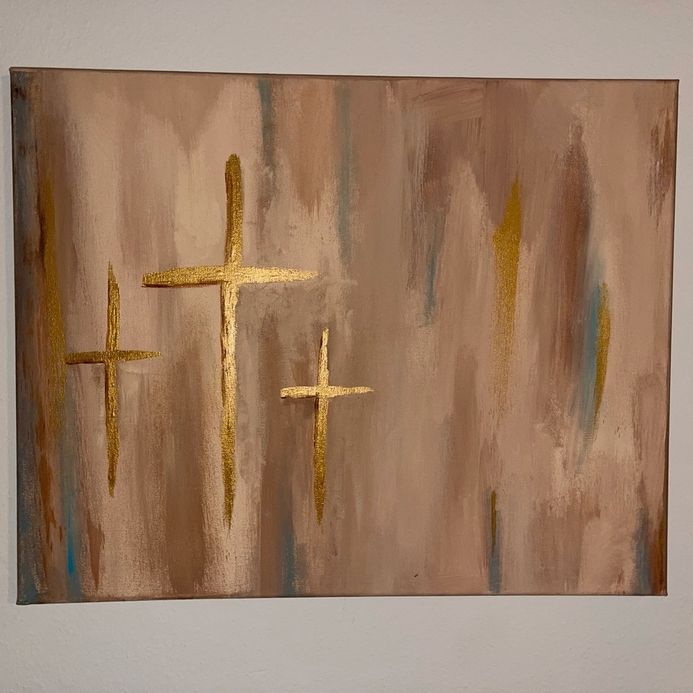 Cross abstract painting